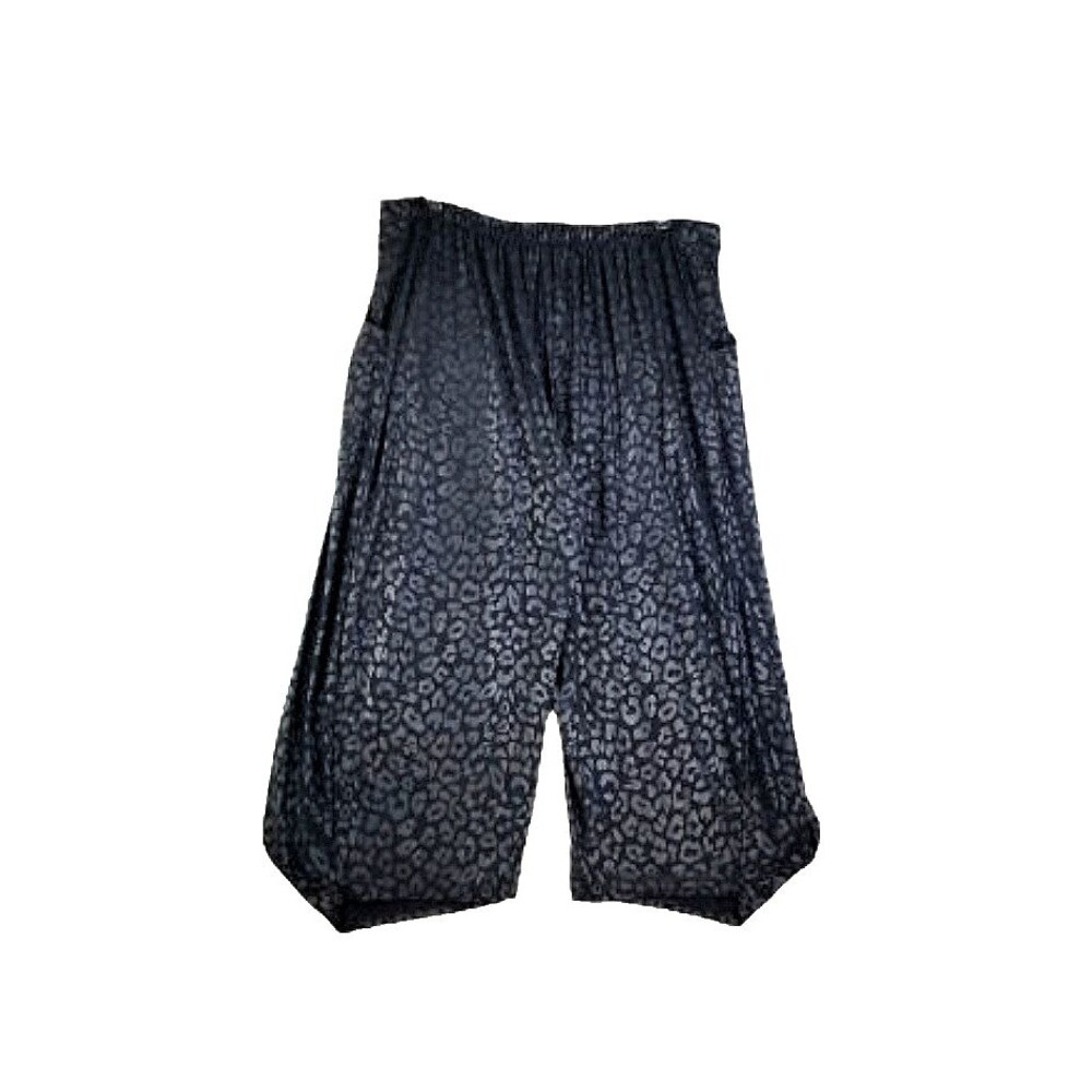 KOZAN Women's Black Leopard 2 Piece Pant Set Plus Sz 2x Loungewear - Picture 9 of 11